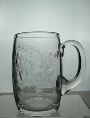 #4163 Whaley Beer Mug, Crystal, unk cutting, 1933-1944